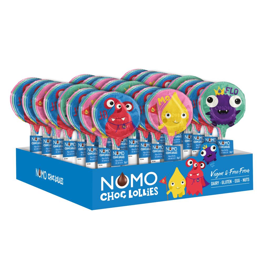 Choc Lollies 24 x 3er Pack NOMO_Lollies_Packung_24er
